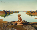 Reyl-Hanisch, Herbert von - The Bird Flight (Boy At A Mountain Lake)