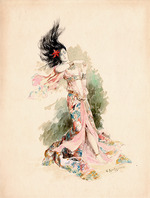 Rochegrosse, Georges Antoine - Alilat. Illustration for Le Poison des Pierreries by Camille Mauclair