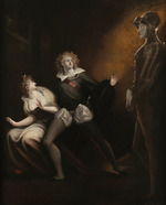 Füssli (Fuseli), Johann Heinrich - Gertrude, Hamlet and the ghost of Hamlet's father
