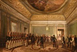 Schwarz, Otto Gottlieb - Paul I in front of the guards saluting Maria Feodorovna (Changing of the guard in the Anteroom) 