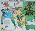 Anonymous - European Beating Hunt. European satirical map