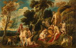 Jordaens, Jacob - Nymphs Cutting Off Pan's Beard