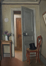 Vallotton, Felix Edouard - Le Haut-de-forme, intérieur ou La Visite