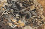 Boccioni, Umberto - Charge of the lancers (Carica di lancieri)
