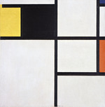 Mondrian, Piet - Tableau (Yellow, Black, Blue, Red and Grey)
