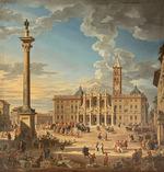 Pannini (Panini), Giovanni Paolo - View of the Piazza Santa Maria Maggiore