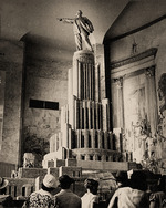 Anonymous - Interior of the Soviet Union's pavilion at the 1937 World's Fair in Paris with Iofan's Palace of the Soviets model