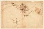 Leonardo da Vinci - Codex Atlanticus, folio 860 recto: Study of a flying machine