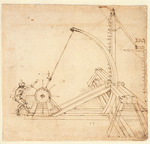 Leonardo da Vinci - Codex Atlanticus, folio 141 recto: a large catapult