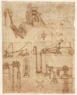 Leonardo da Vinci - Codex Atlanticus, folio 6 recto: Machines for raising water