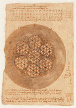 Leonardo da Vinci - Codex Atlanticus, folio 307 verso: From the circle to the stellar structure
