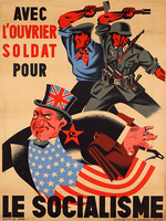 Anonymous - With the Worker, a Soldier for Socialism. Nazi propaganda poster