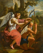 Errard, Charles, the Younger - Allegory of history writing on the wings of time