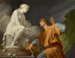 Regnault, Jean-Baptiste - The Origin of Sculpture or Pygmalion praying Venus to animate his statue