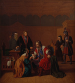 Raadsig, Johan Peter - Valdemar the Great is welcomed at Absalon's mother's house