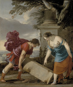 La Hyre, Laurent, de - Theseus Finding the Sword and the Shoes of his Father