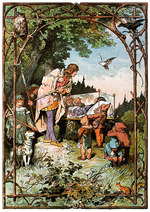 Zick, Alexander - Illustration for Snow White and the Seven Dwarfs by Brothers Grimm