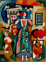 Souza-Cardoso, Amadeo de - Popular Song - The Russian Woman and Figaro