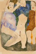 Schiele, Egon - Three girls