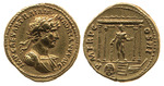 Numismatic, Ancient Coins - Aureus of Hadrian. Obverse: Laurel head of Hadrian on the right. Reverse: Statue of Hercules