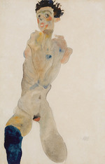 Schiele, Egon - Standing Male with Crossed Arms (Self-portrait)