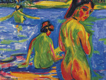 Kirchner, Ernst Ludwig - Girls bathing in the lake, Moritzburg