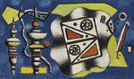 Léger, Fernand - Composition sur fond bleu