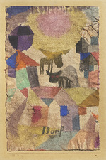 Klee, Paul - Dorfartig, Häuser, 2 Rinder (Village-like, Houses, 2 Cattle) 