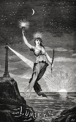 Anonymous - Allegory of Electric Light. From Physique et chimie populaires by Alexis Clerc