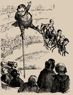 Anonymous - The balancing act Cavour must perform to keep his ministry afloat. From: Redenti Il Fischietto, no. 127