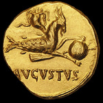 Numismatic, Ancient Coins - Aureus of Emperor Augustus. Reverse: Capricorn Holding a Globe