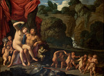 Saraceni, Carlo - Mars and Venus with a Circle of Cupids and a Landscape