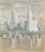 Ciurlionis, Mikalojus Konstantinas - The City. From the cycle The City 