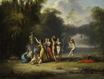 Vallin, Jacques-Antoine - Arcadian landscape with a dance around a herm bust