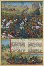 Colombe, Jean - The Battle of Inab. From Les Passages d'outremer by Sébastien Mamerot