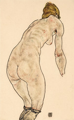 Schiele, Egon - Naked woman standing back