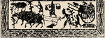 Chinese Master - The rubbing from the Brick Relief with Oxen Ploughing