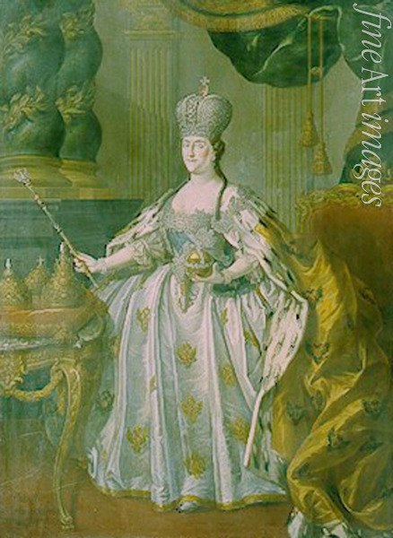 Antropov Alexei Petrovich - Portrait of Empress Catherine II (1729-1796)