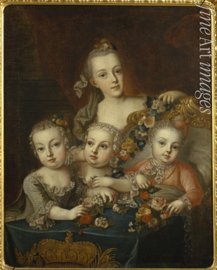 Antropov Alexei Petrovich - Portrait of Children of Empress Maria Theresia of Austria (1717-1780)