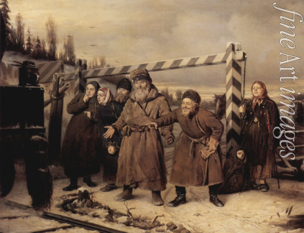 Perov Vasili Grigoryevich - A scene at the Railroad