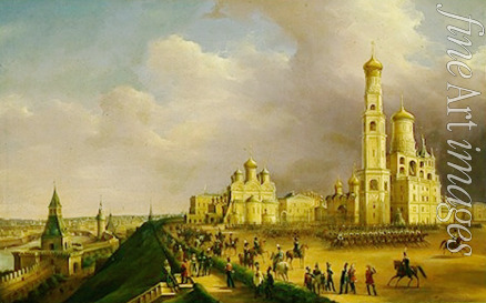 Chernetsov Grigori Grigorievich - A Parade in the Moscow Kremlin in 1839