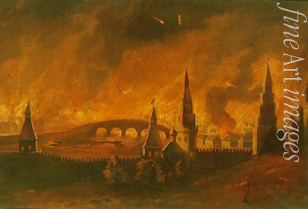 Habermann Franz Edler von - Brand in Moskau am 15. September 1812