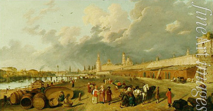 Barthe Gerard de la - View of the Moskvoretsky bridge und the Kremlin