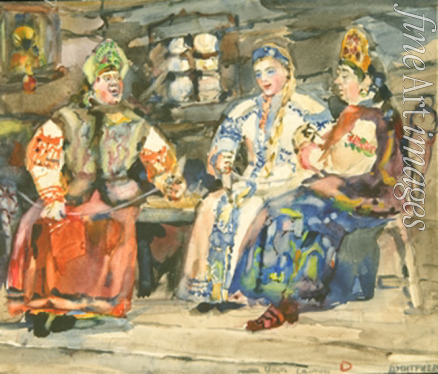 Dmitrijew N.F. - Illustration zum Märchen vom Zaren Saltan von A. Puschkin