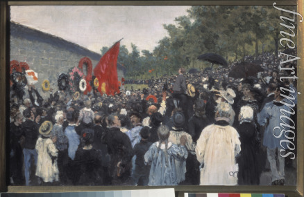 Repin Ilya Yefimovich - The Annual Memorial Meeting at the Pere-Lachaise Cemetery in Paris