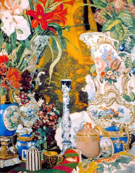 Golovin Alexander Yakovlevich - Still life. Flowers and porcelain