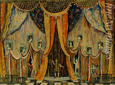 Lushin Alexander Fyodorovich - Design of curtain for the opera Dorothea by T. Khrennikov