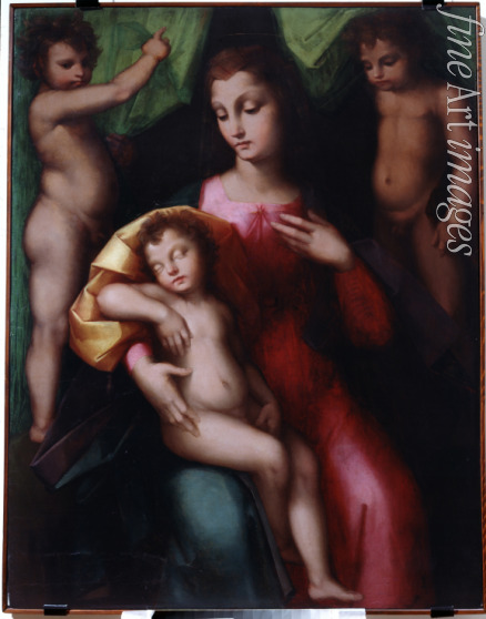 Piccinelli Andrea - Virgin adoring the sleeping Christ child with two Angels