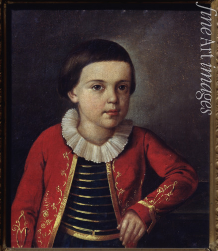 Russischer Meister - Porträt des Dichters Michail Lermontow (1814-1841) als Kind