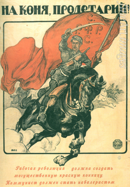 Apsit Alexander Petrowitsch - Auf das Pferd, Proletarier! (Plakat)